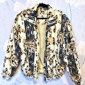 Fuda International Puffy Vintage Jacket Animal Print Large